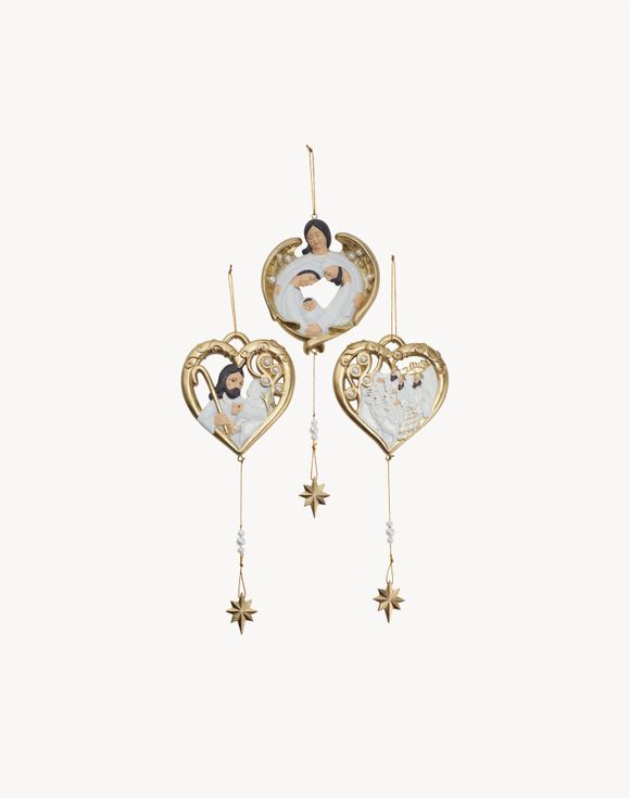 Old World Nativity Story Ornaments-Three Pack