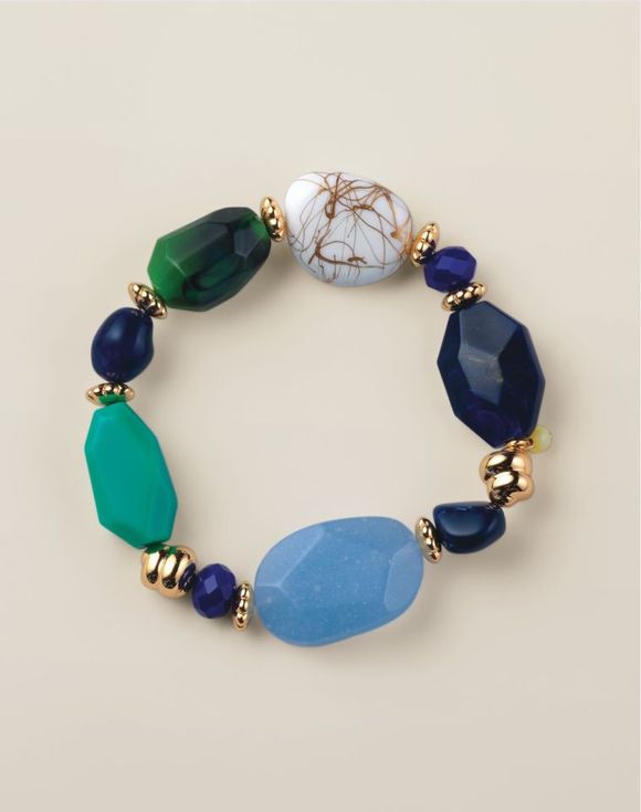 Blue Modern Mosaic Bracelet
