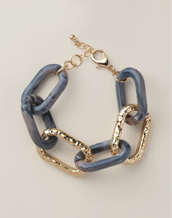 Modern Marbled Link Bracelet