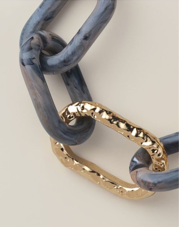 Modern Marbled Link Bracelet
