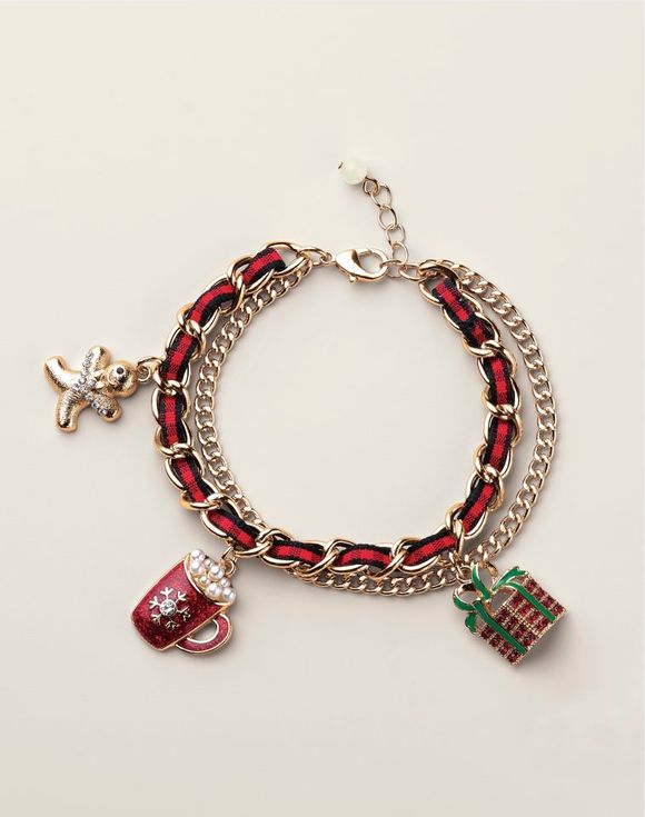 Merry in Plaid Charm Bracelet