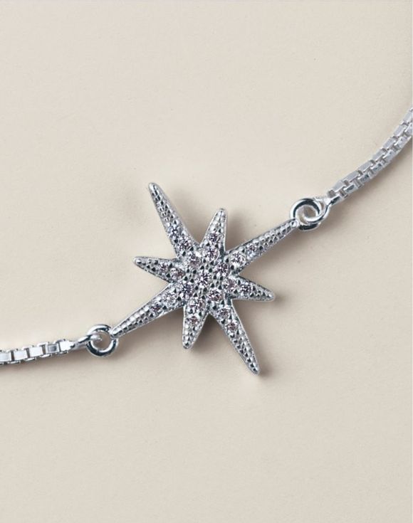 Sterling Silver CZ Cosmic Sparkle Bracelet