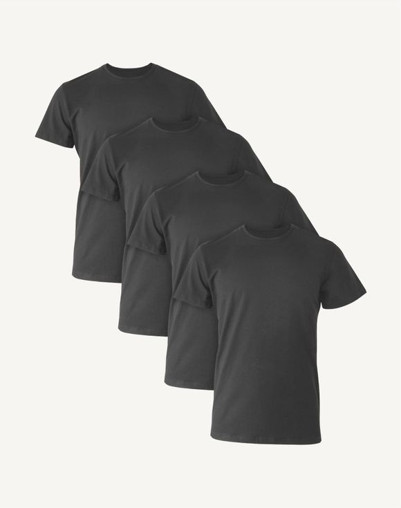 Hanes Ultimate® Comfort Fit Men's Crewneck Undershirt, Black, 4-Pack (UCF1B4)