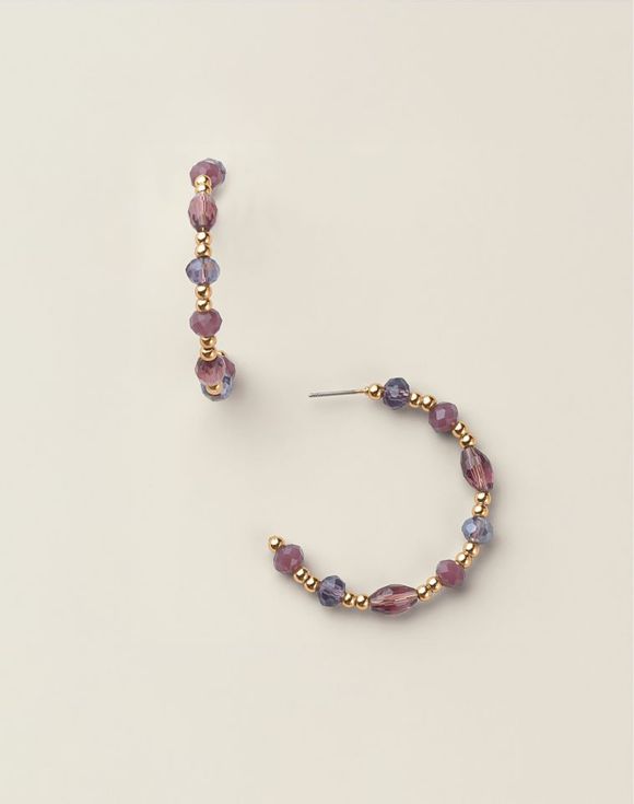 Purple Twilight Hoop Earrings