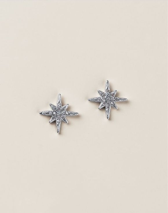 Sterling Silver CZ Cosmic Sparkle Earrings