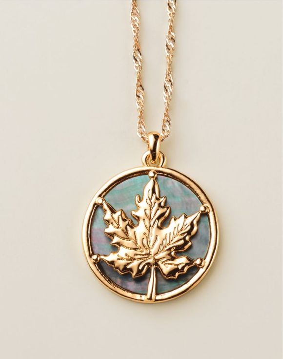 Pearlescent Season Leaf Necklace