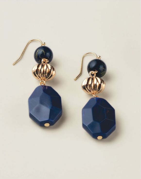 1674-blue-modern-mosaic-necklace-and-earring-set--2.jpg Blue Modern Mosaic Necklace and Earring Set
