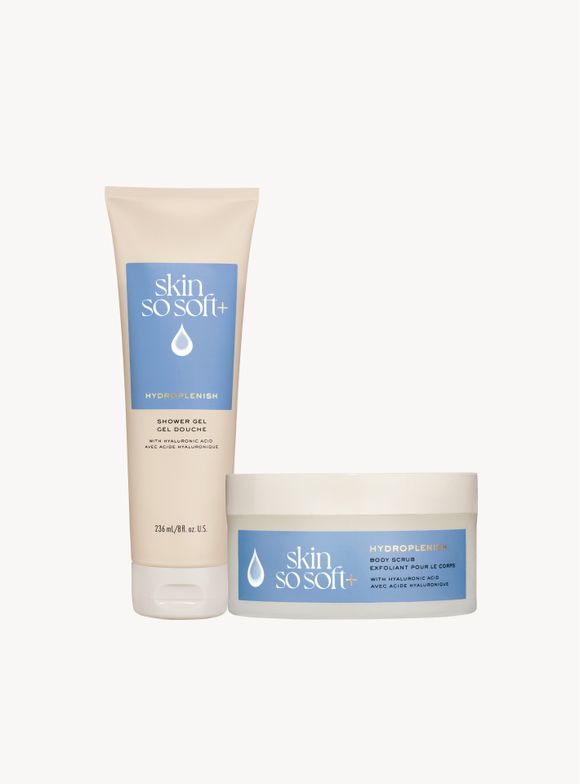 Skin So Soft+ HydroPlenish with Hyaluronic Acid Exfoliating/Cleansing Gift Set