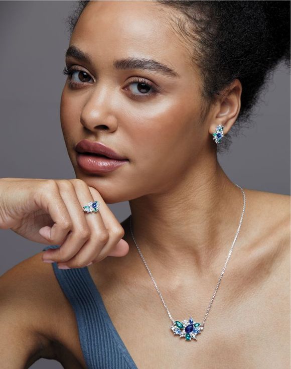 2006-luxe-blue-flora-necklace-and-earring-set--2.jpg Luxe Blue Flora Necklace and Earring Set