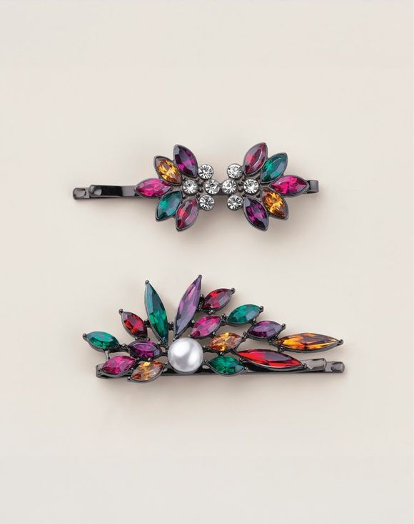 Stained Glass Bloom Hair Pin Set