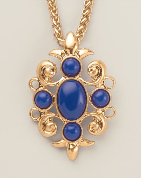 2042-royal-blue-crown-statement-necklace-and-earring-set--3.jpg Royal Blue Crown Statement Necklace and Earring Set