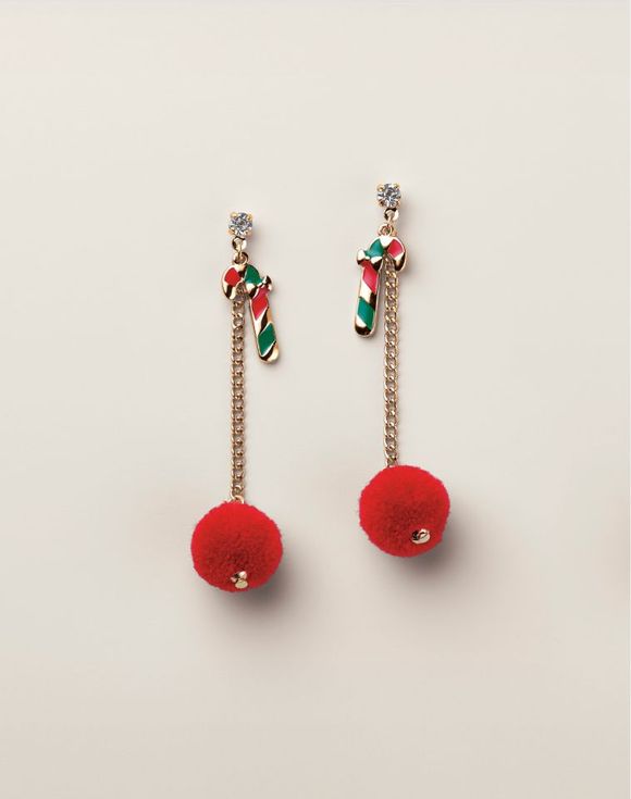 Jolly Pom-Pom Drop Earrings