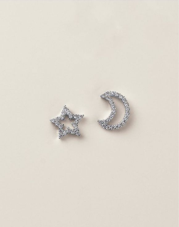 2528-sterling-silver-cz-cosmic-moon-amp-stars-earrings--1.jpg Sterling Silver CZ Cosmic Moon & Stars Earrings