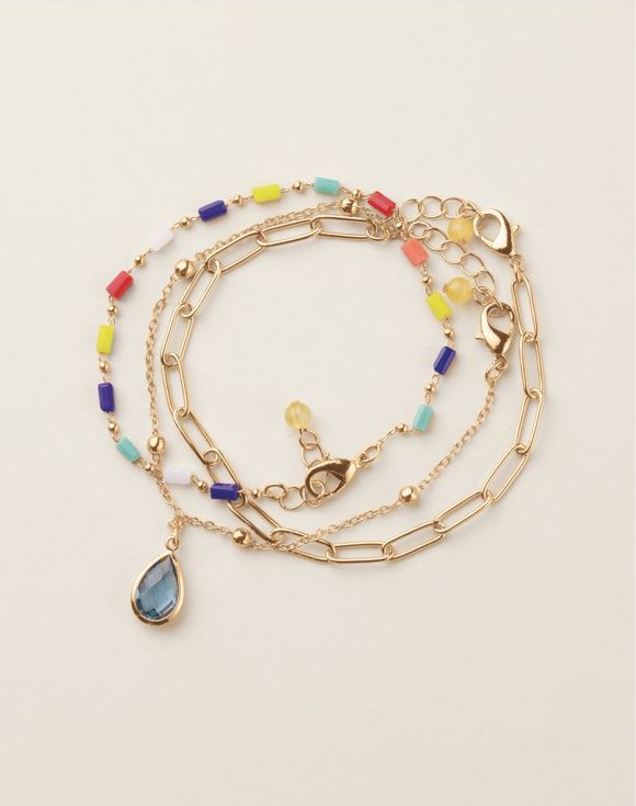 Color Cascade Layered Bracelet