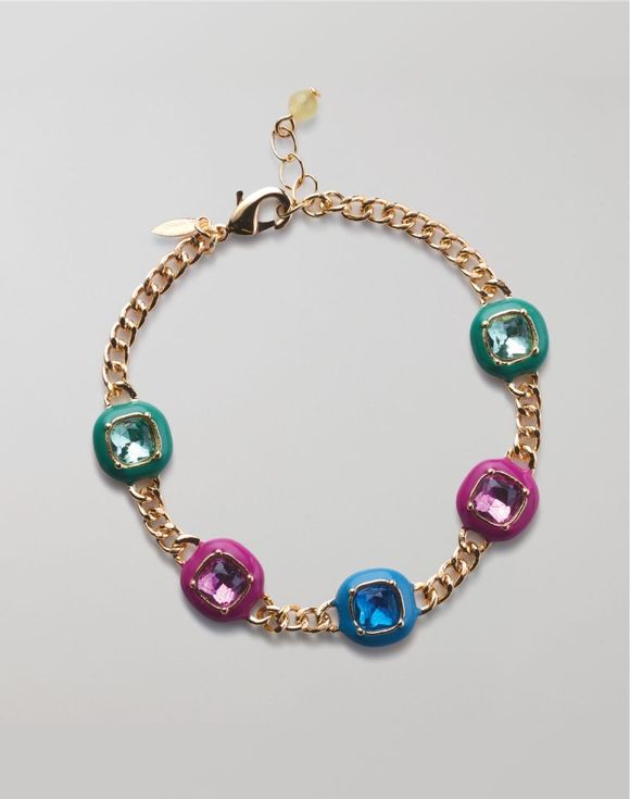 Vibrant Enamel Jewel Bracelet