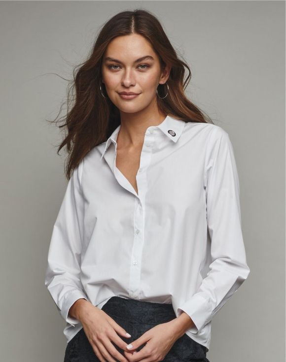 Grommet Collar Shirt