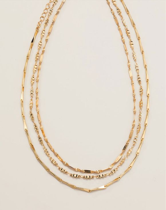 Minimalist Essentials Necklace Set - Goldtone
