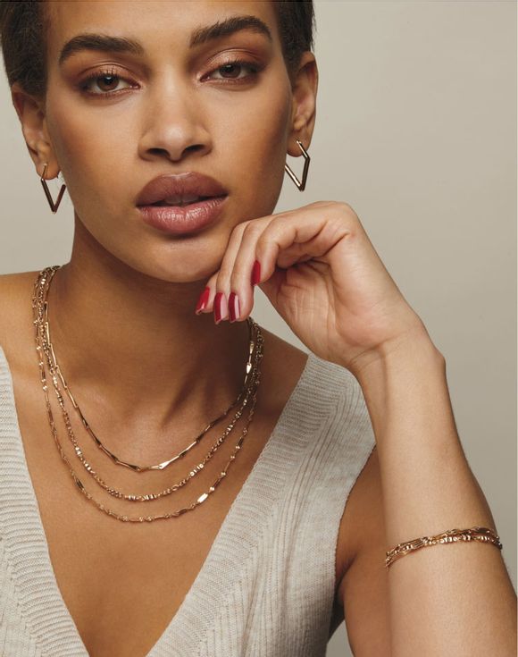 Minimalist Essentials Necklace Set - Goldtone
