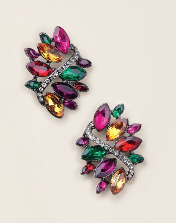 Stained Glass Bloom Necklace and Earring Set