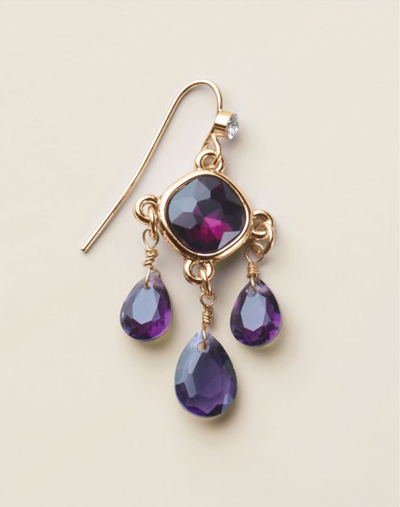 Majestic Plum Drop Earrings
