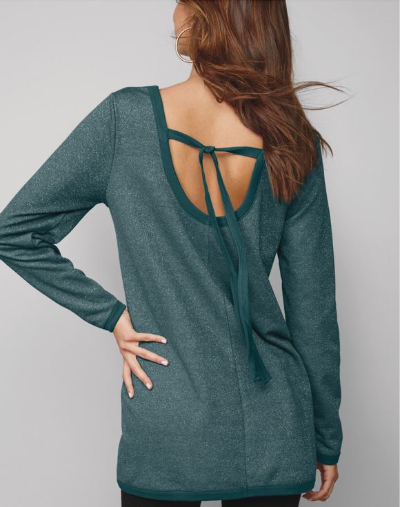 Tie-Back Glitter Top