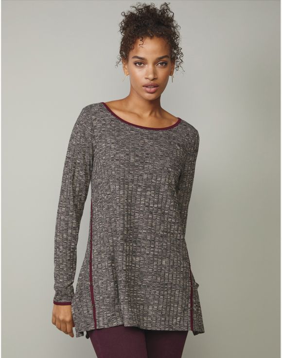 Space-Dye Ribbed Pullover - 3X (26W-28W)