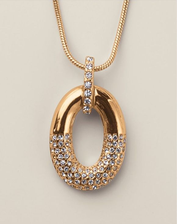Oval Orbit Pendant Necklace