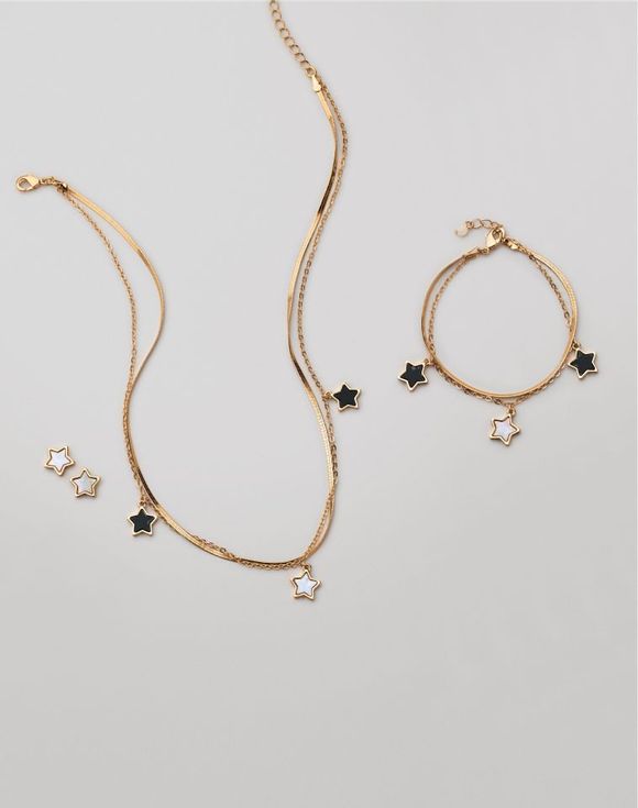 Starlight Mother-of-Pearl and Onyx 3-Piece Set