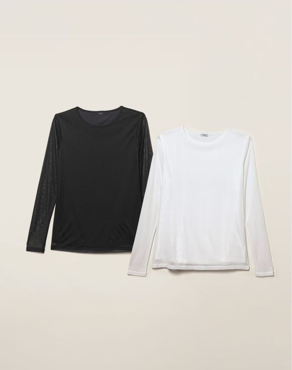 2-Pack Sheer-Sleeve Top