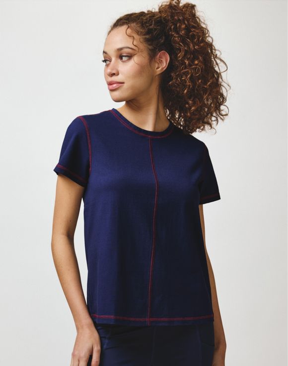 2 Pack Contrast Stitched Tops