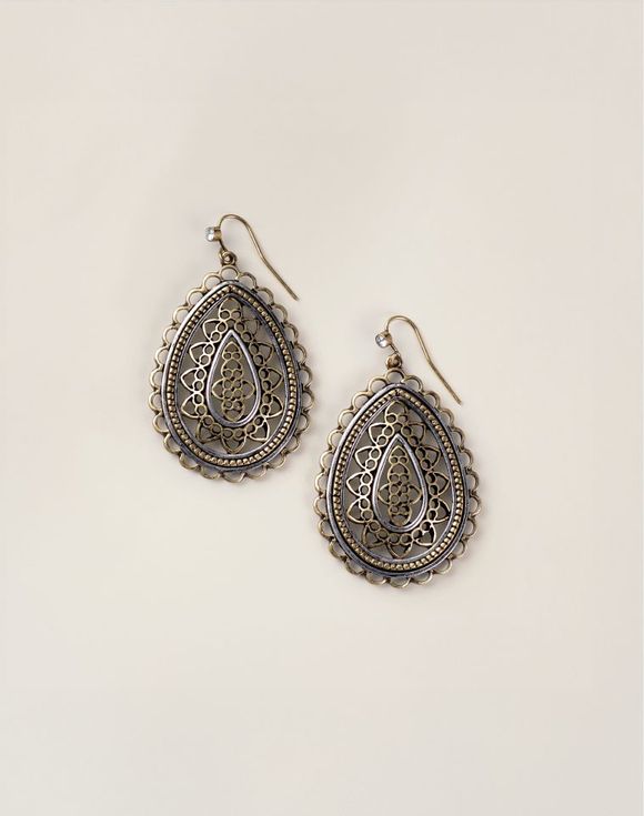 Fused Filigree Drop Earrings