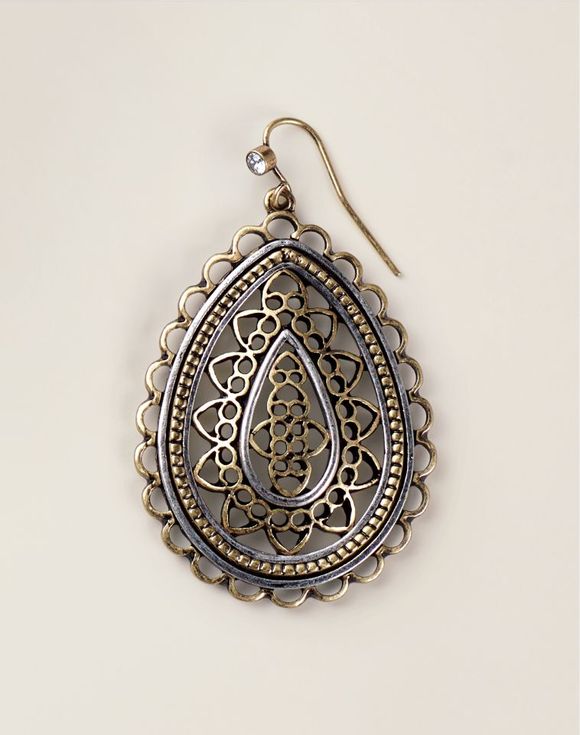 Fused Filigree Drop Earrings
