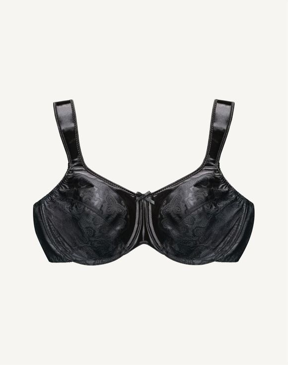Bali® Satin Tracings® Minimizer Underwire Bra in Black & White 3562