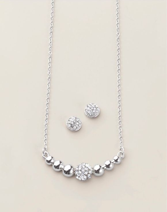 Fireball Gleam Necklace and Earring Set
