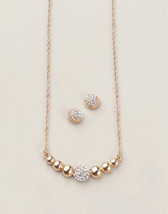 Fireball Gleam Necklace and Earring Set