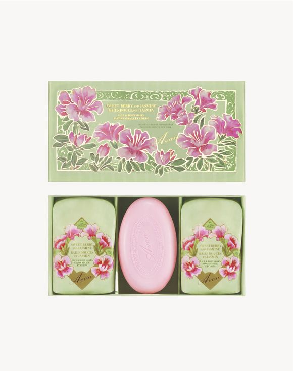 Avon Nostalgia Sweet Berry & Jasmine Bar Soap Boxed Set