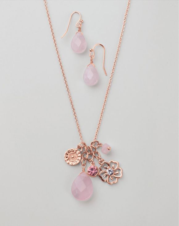 Gem Spring Glimmers Necklace and Earring Set