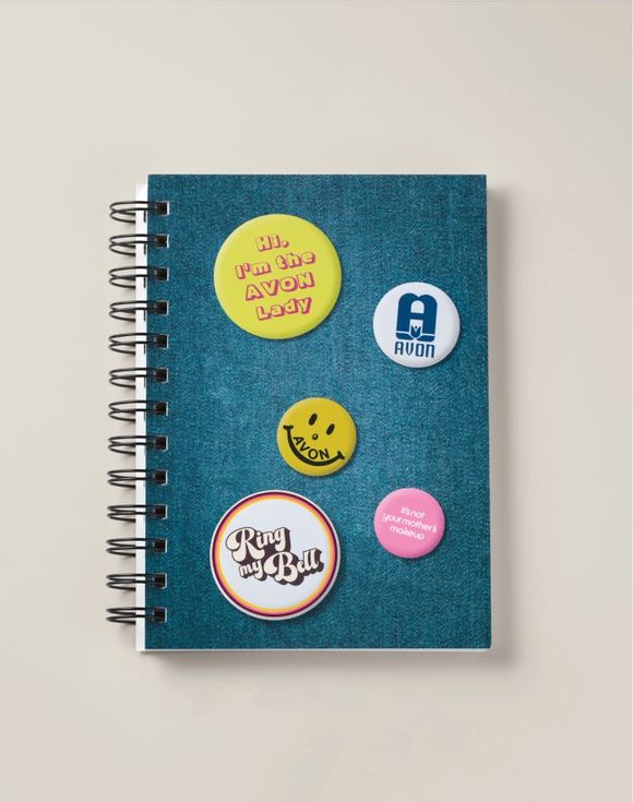 Avon Button Notebook